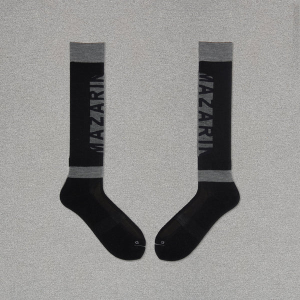 Noir & Gris - Ski - Laine mérinos