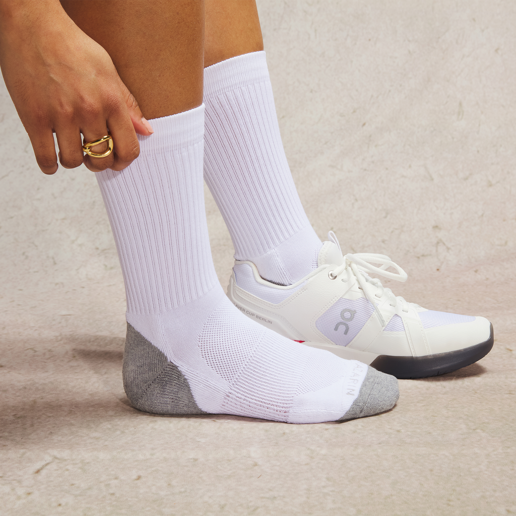 RS 160 Chaussettes de Sport Hautes Lot de 3 - Blanc glacier - Artengo RS 160 Chaussettes de Sport Hautes Lot de 3 - Blanc glacier - Artengo