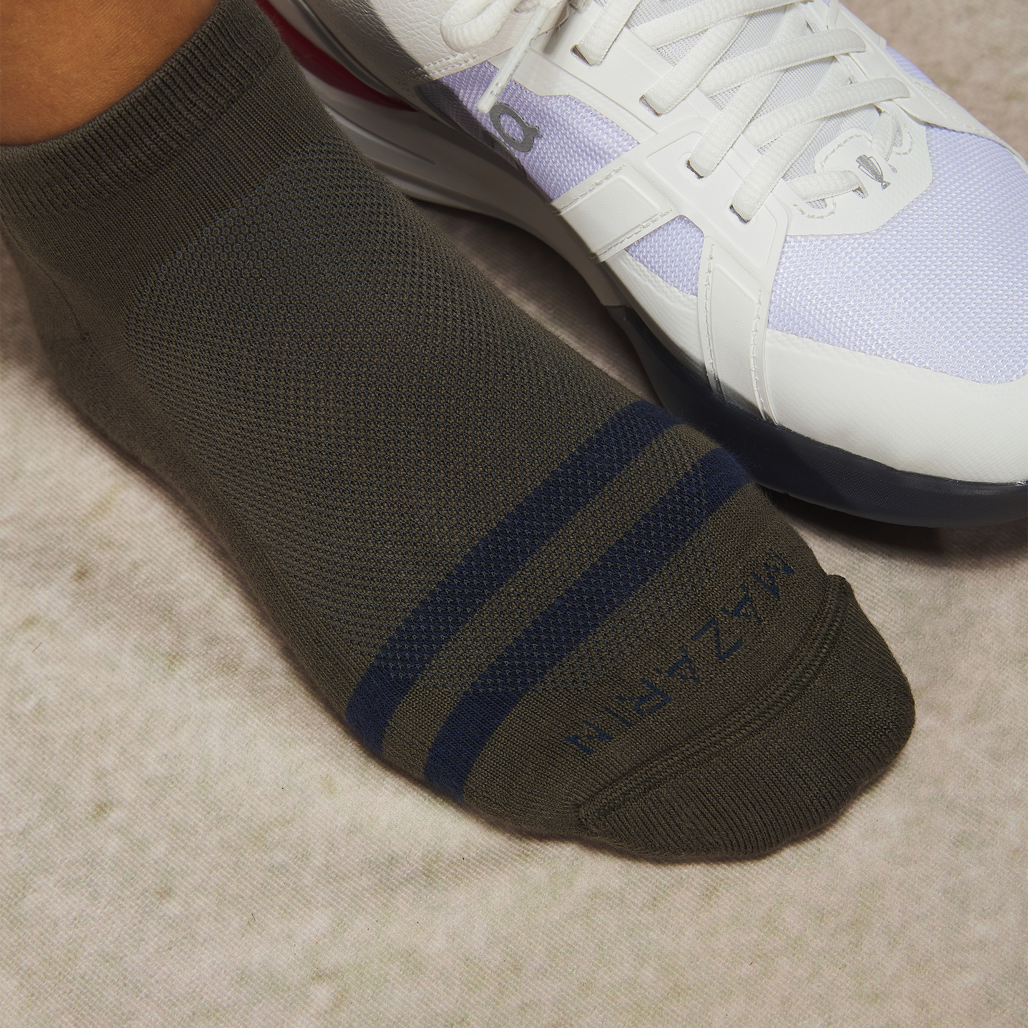 Khaki & Vintage Blau - Sport Knöchel - Baumwolle
