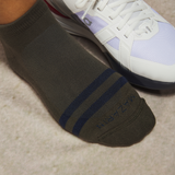 Khaki & Blue - Ankle - Cotton