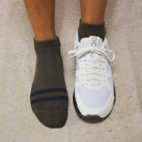 Khaki & Blue - Ankle - Cotton