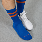 Bleu Roi & Orange Vintage - Coton