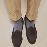 Taupe & Steel - Herringbone - Super-durable cotton lisle