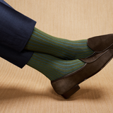 Caqui y Azul real – Hilo de Escocia Super-resistente