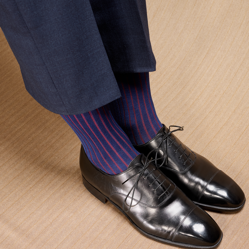 Bleu outremer & Rouge - Super-solide fil d'Écosse