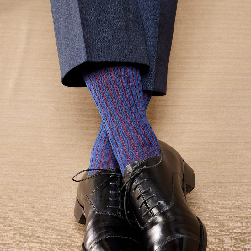 Bleu outremer & Rouge - Super-solide fil d'Écosse