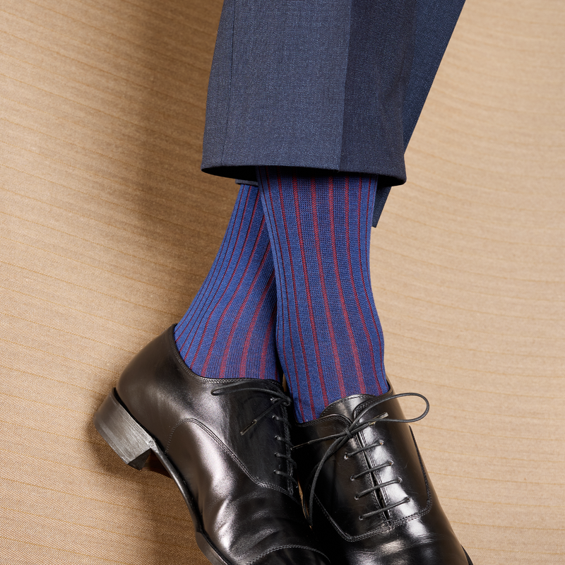 Bleu outremer & Rouge - Super-solide fil d'Écosse