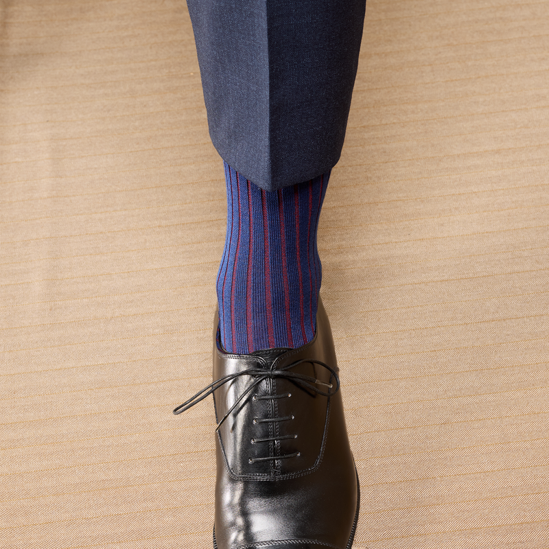 Bleu outremer & Rouge - Super-solide fil d'Écosse