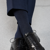 Gris & Marine - Pied-de-poule - Super-solide fil d'Écosse