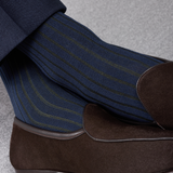 Azul marino & Verde - Hilo de Escocia Super-Resistente