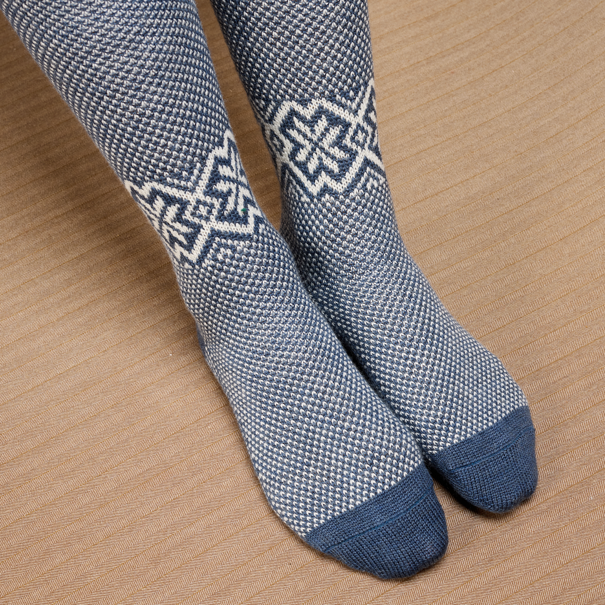 Marine & Beige - Norvégiennes Gamme Bison - Laine