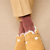 Taupe & Bordeaux - Gamme Bison Caviar - Laine