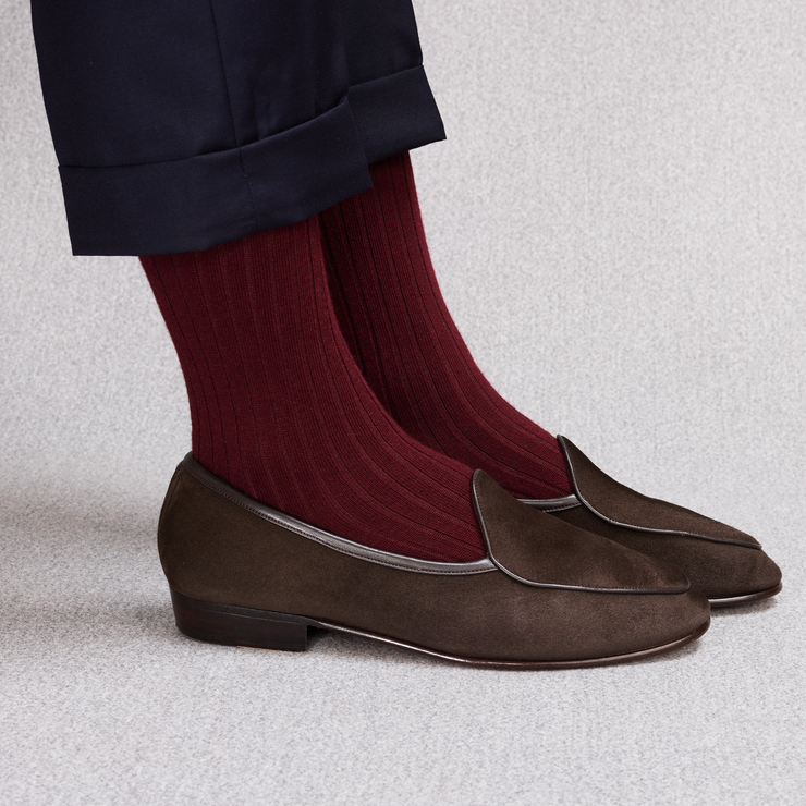 Chaussettes De Foot Homme Sof Sole - Bordeaux - Taille Pointure 10-4.5 (Lot De 2 Paires)