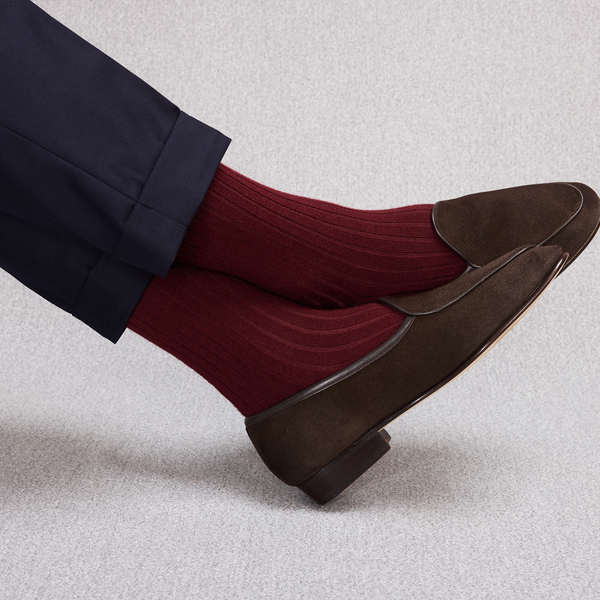 Short burgundy socks - Super-durable Wool - Mazarin Mes Chaussettes Rouges Short burgundy socks - Super-durable Wool - Mazarin Mes Chaussettes Rouges