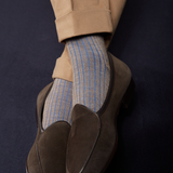 Beige & Royal blue - Wool