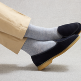 Sky Blue & Off-White – Houndstooth – Linen – Mazarin X Scavini
