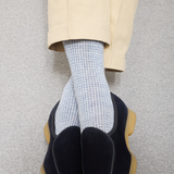 Sky Blue & Off-White – Houndstooth – Linen – Mazarin X Scavini