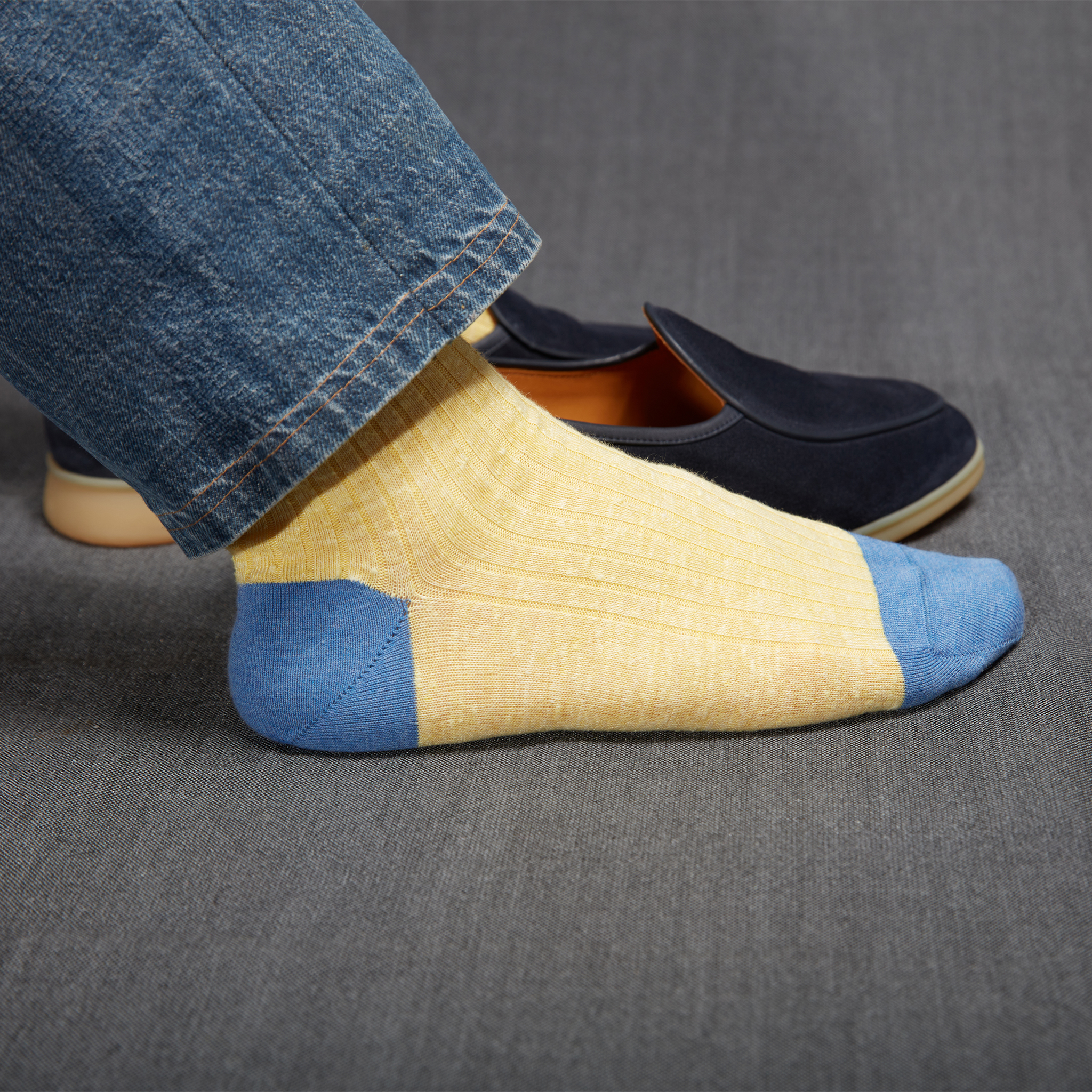 Jaune & bleu - Lin