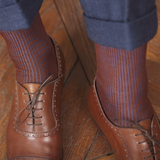 Brown &amp; Blue - Cotton lisle