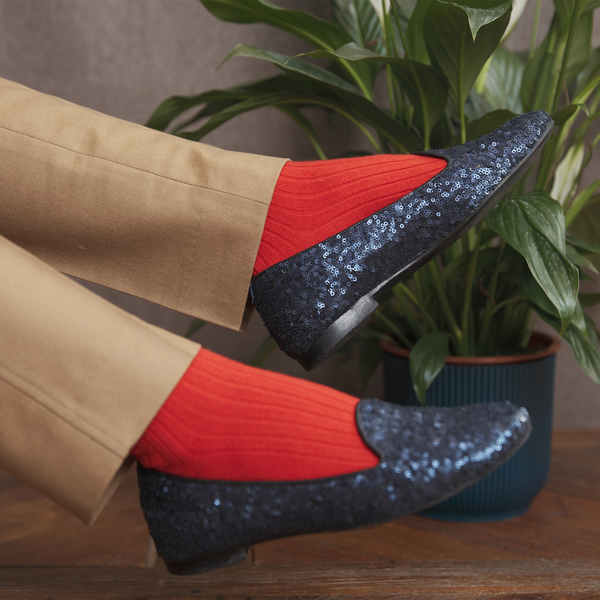 Warm and soft red knee high cashmere socks for women  Mes Chaussettes  Rouges