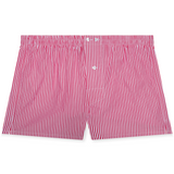 Red and white boxer shorts- Bengal stripes - Cotton