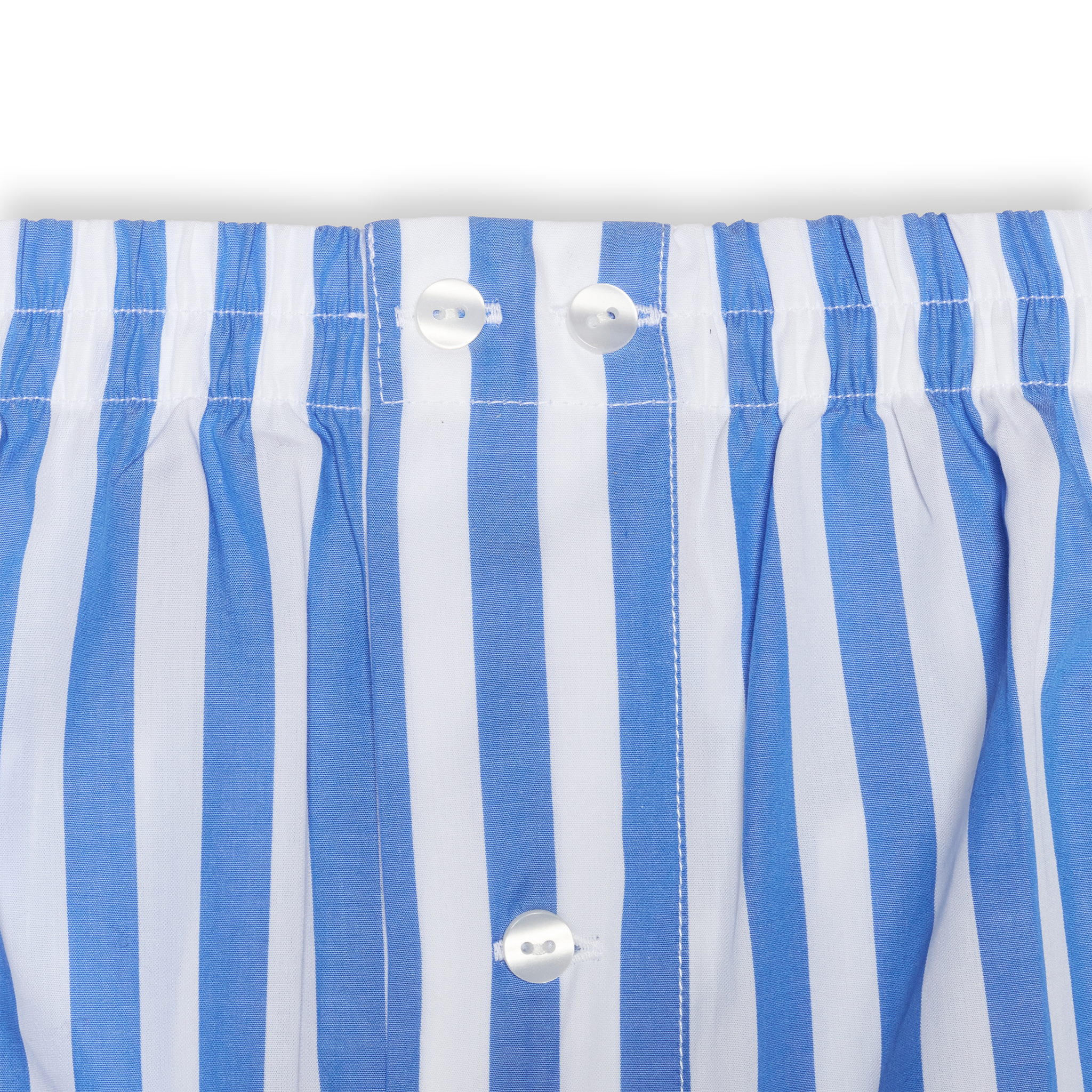 Boxershorts Himmelblau und Weiß - Liegestuhl-Motiv - Baumwolle