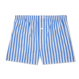 ボクサーパンツ スカイブルー＆ホワイト – ストライプ柄 – コットン