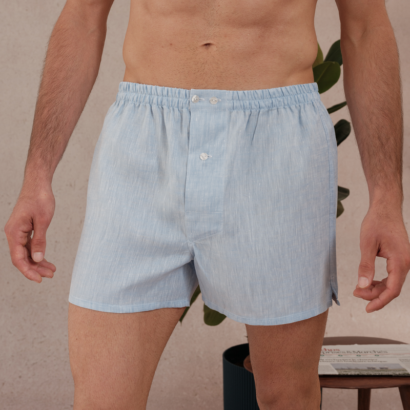 Sky Blue - Classic Boxers - Linen