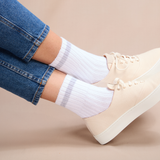 White &amp; Gray - Stripes - Cotton