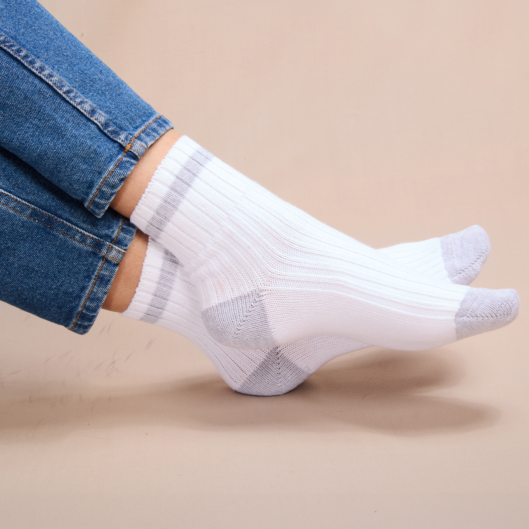 Blanc & Gris - Bandes - Coton