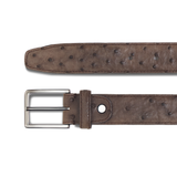 Brown - Silver Buckle - Ostrich