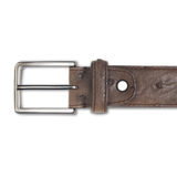 Brown - Silver Buckle - Ostrich
