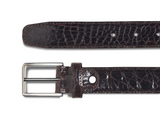 Brown - Silver Buckle - Crocodile