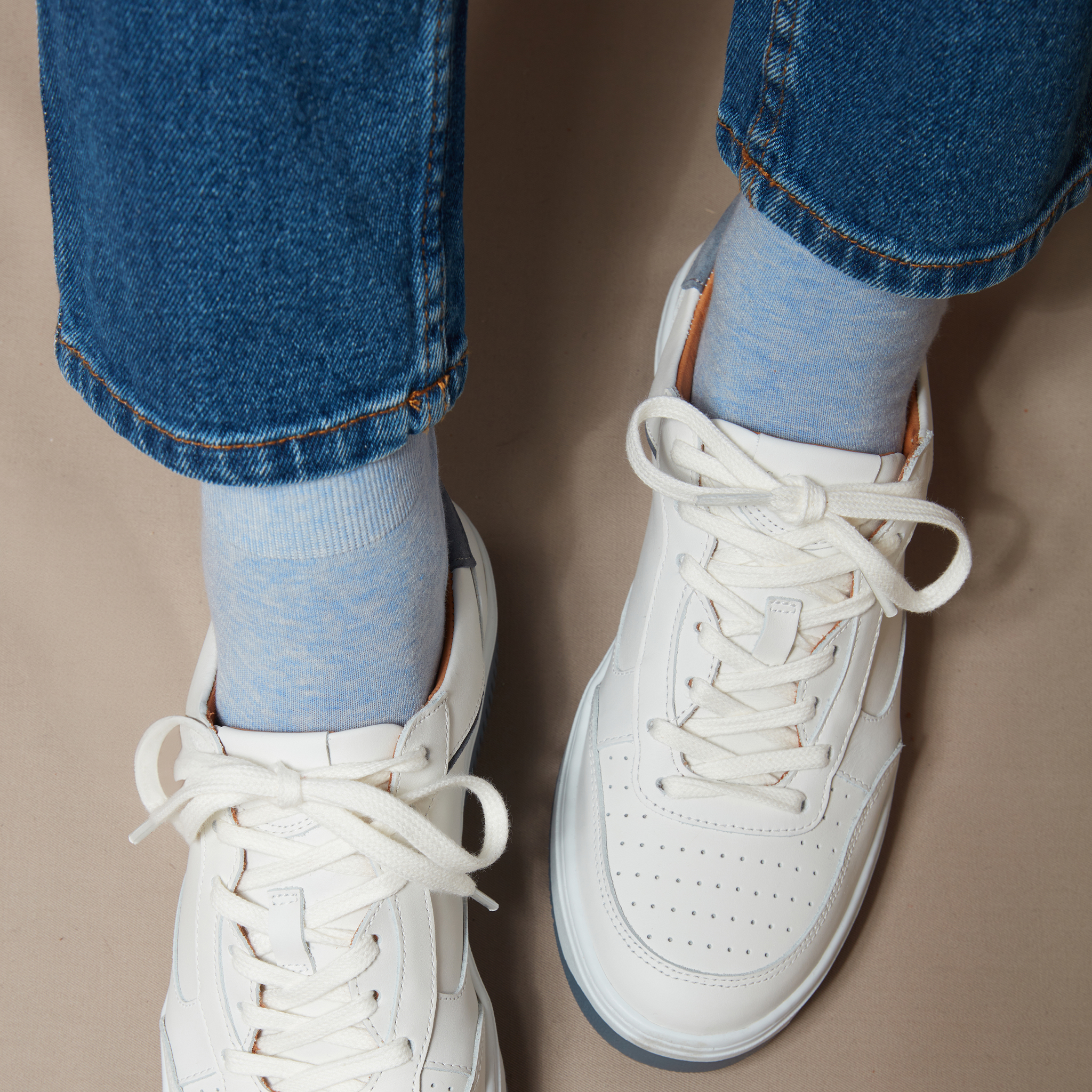 Bleu ciel - Coton Supersoft - Cheville