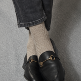 Beige - Plaited - Wool