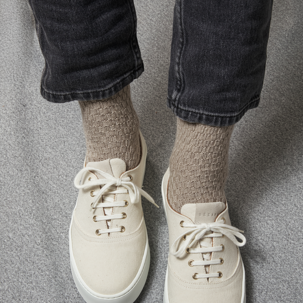 Beige - Lana trenzada