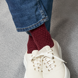 Burgundy - Plaited - Wool
