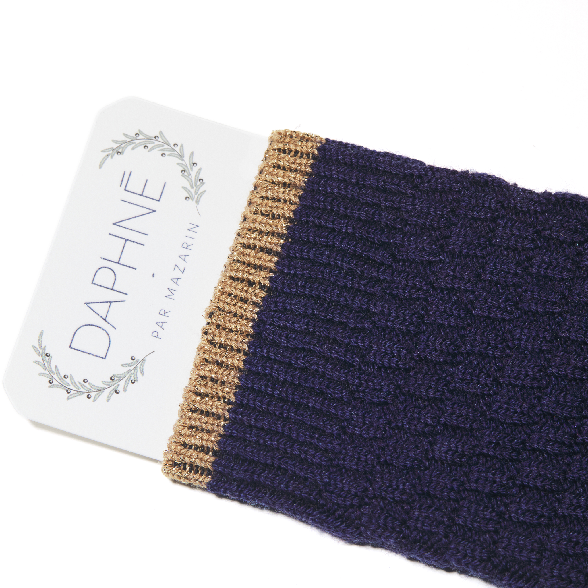 Aubergine - Geflochtene Wolle