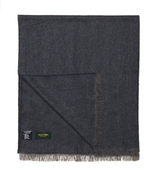 Bufanda Espiga 100% Cachemira - Azul Marino y Gris