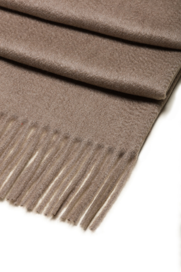 100% Cashmere Scarf - Dark Beige – Mes Chaussettes Rouges