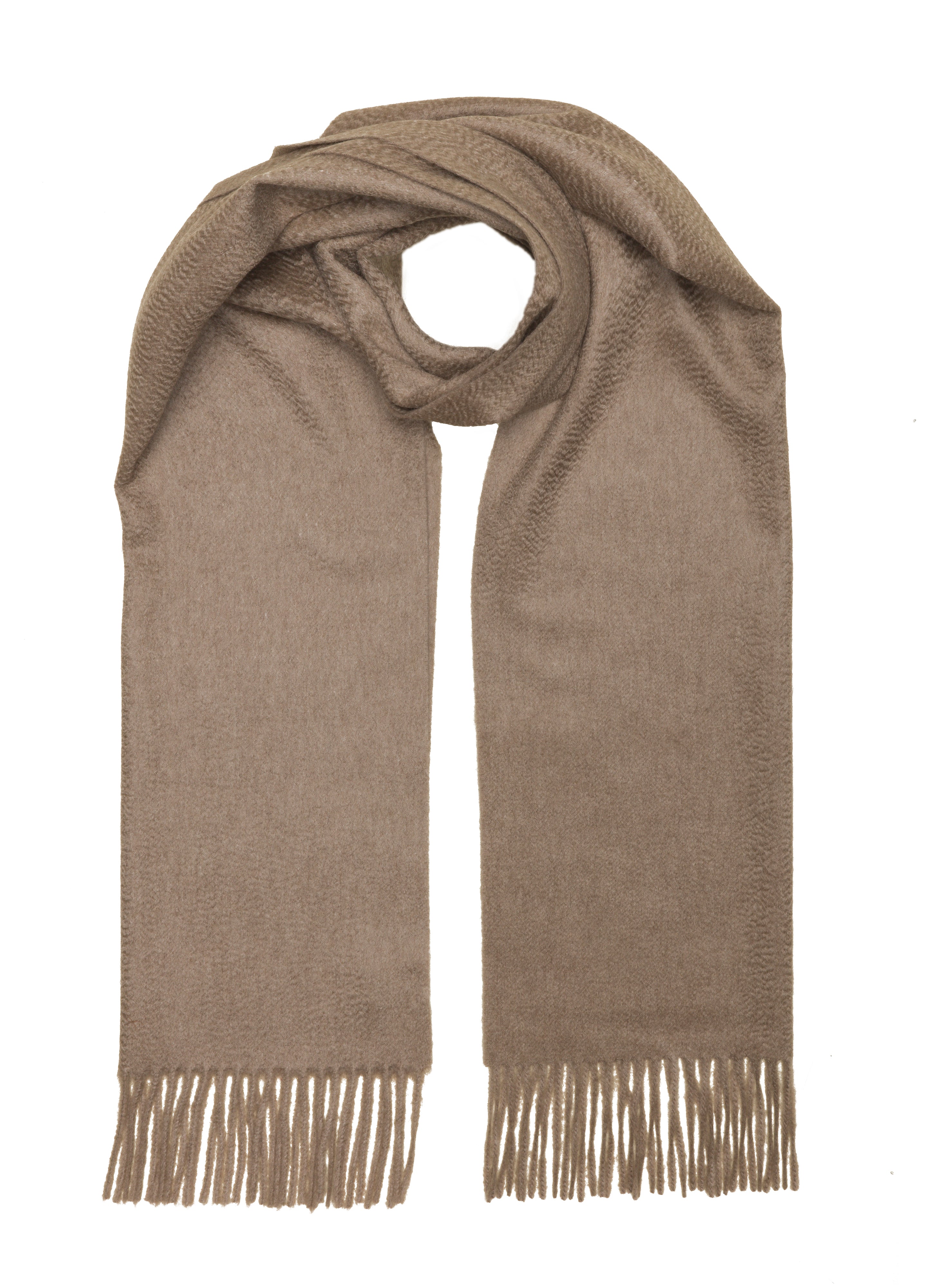 Schal 100% Kaschmir - Dunkelbeige