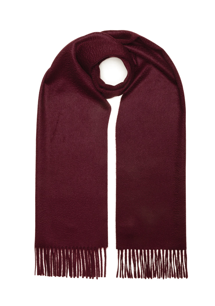 100% Cashmere Scarf Burgundy - Main Image
