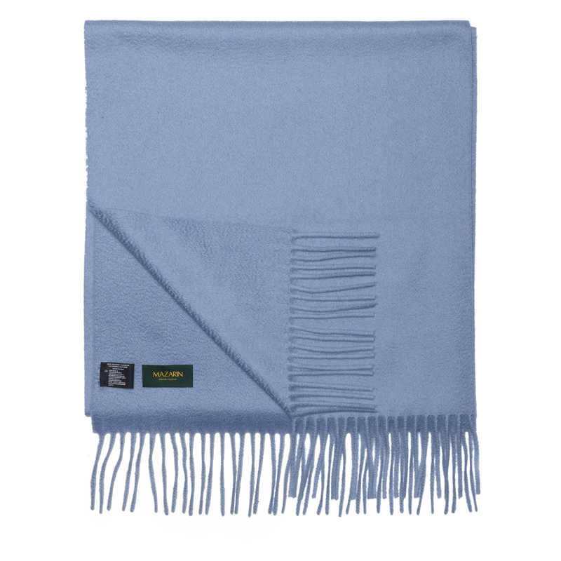 Schal aus 100 % Kaschmir – Himmelblau
