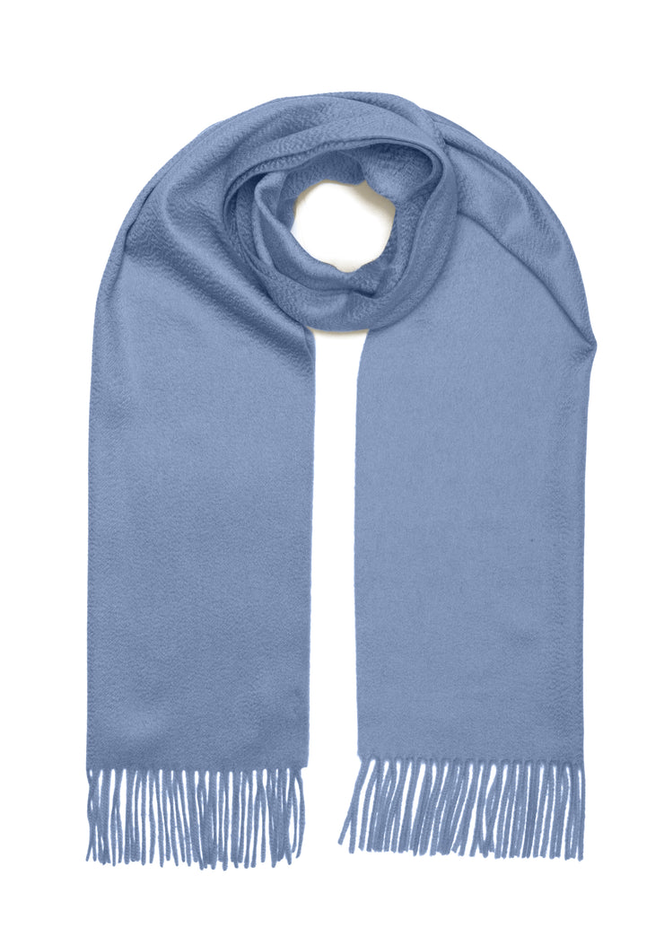 100% Cashmere Scarf - Sky blue – Mes Chaussettes Rouges