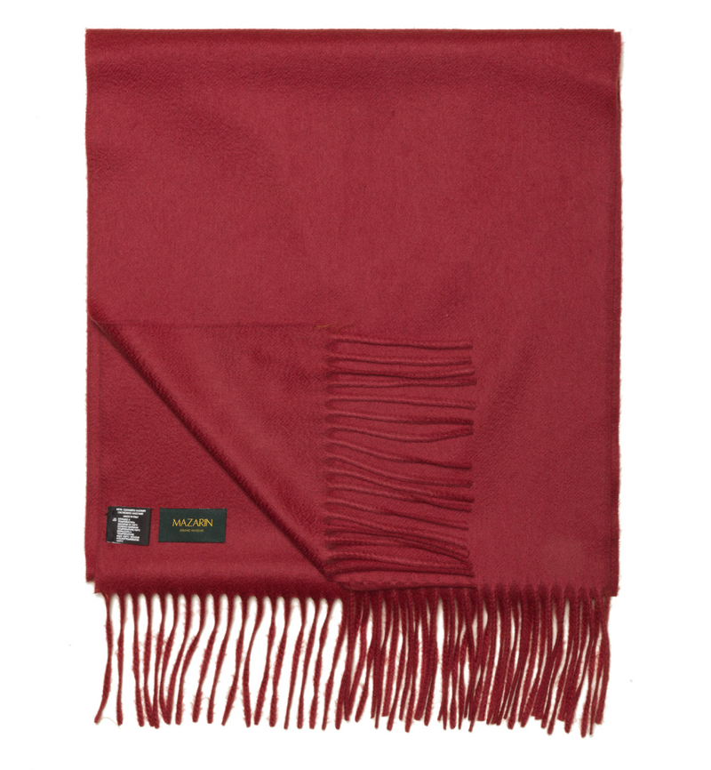 Schal aus 100 % Kaschmir – Himbeere