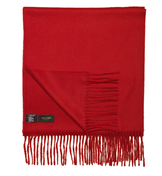 100% Cashmere Scarf - Red – Mes Chaussettes Rouges