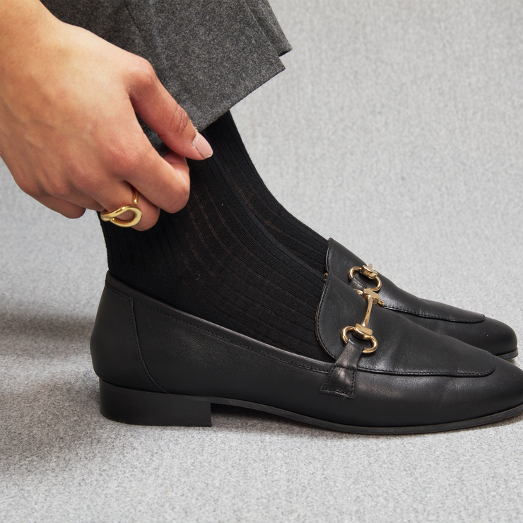 Women's socks in fine black wool - Soft and warm material Mes Chaussettes Rouges Women's socks in fine black wool - Soft and warm material Mes Chaussettes Rouges
