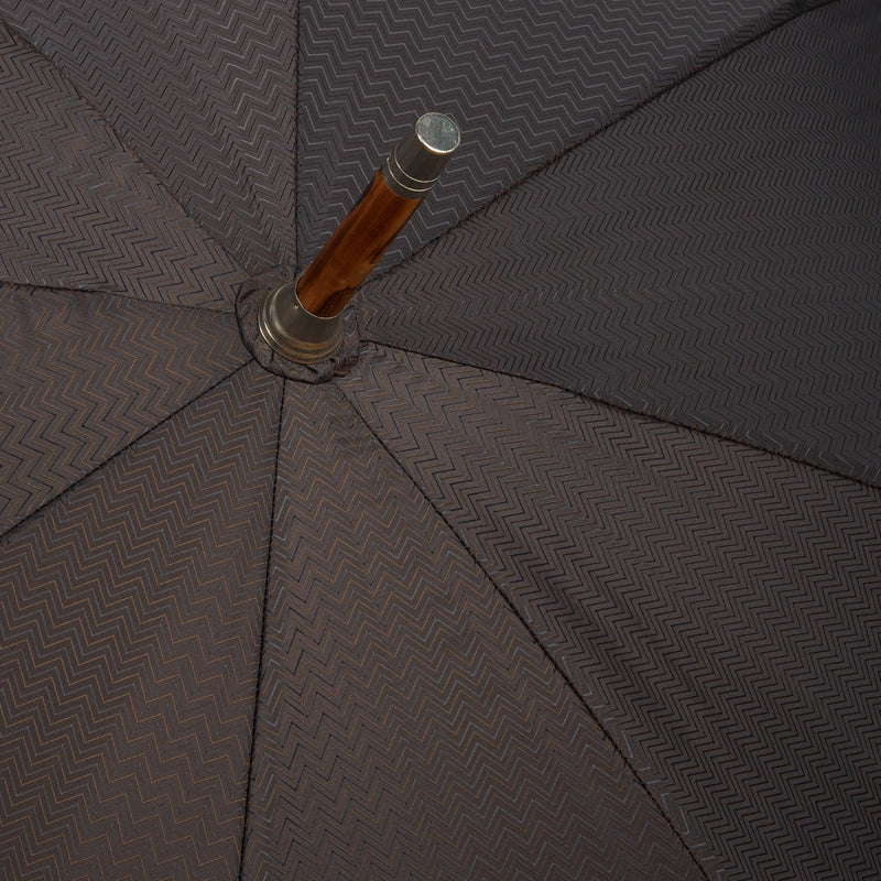 Brown - Herringbone - Umbrella