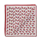 Pochette Neige & Rouge - Motif Renards - Laine & Soie