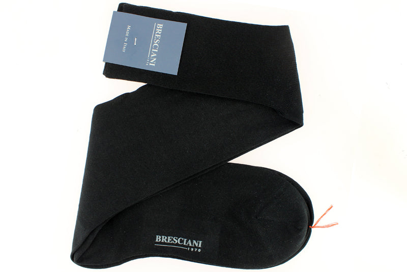 Soft black high socks - 100% Cotton Sea Island - Mazarin – Mes ...
